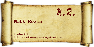 Makk Rózsa névjegykártya