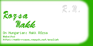 rozsa makk business card